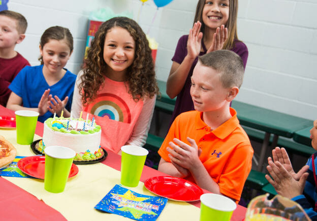Kids at a birthday party at Triple Play